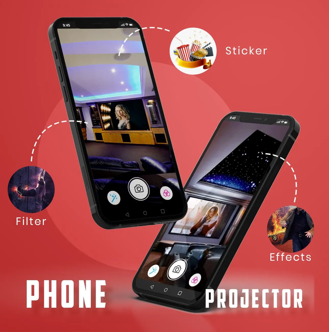 Flash Projector Effect Camera