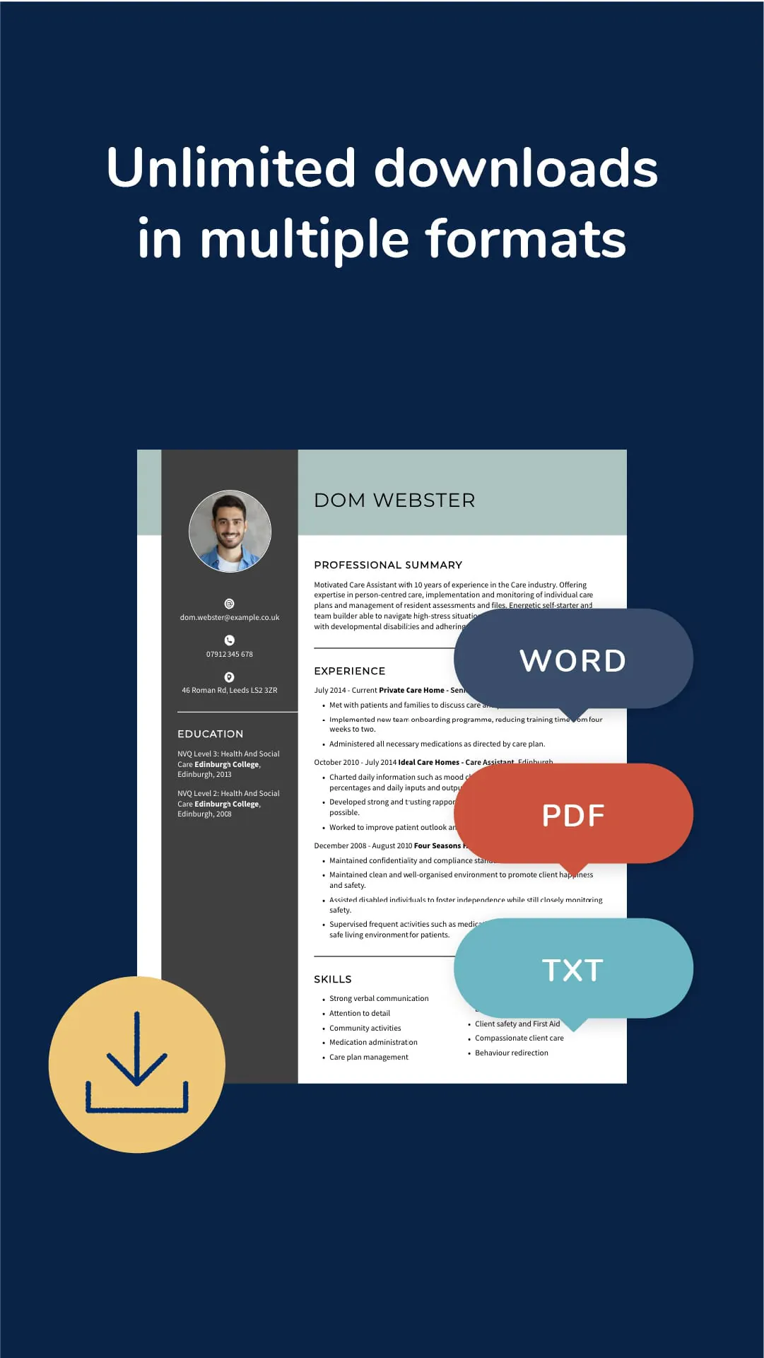 MyPerfectCV: Resume CV Builder
