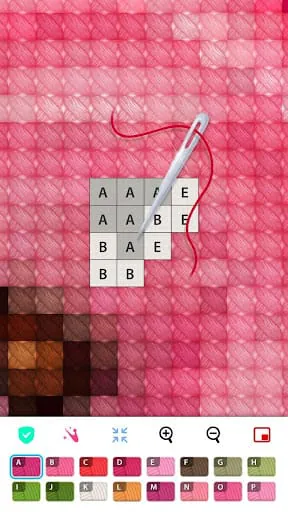 Color by Letter: Sewing game
