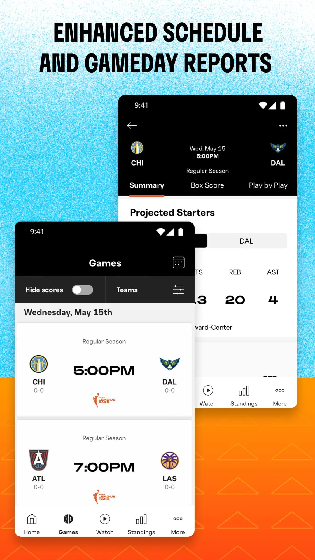 WNBA - Live Games & Scores