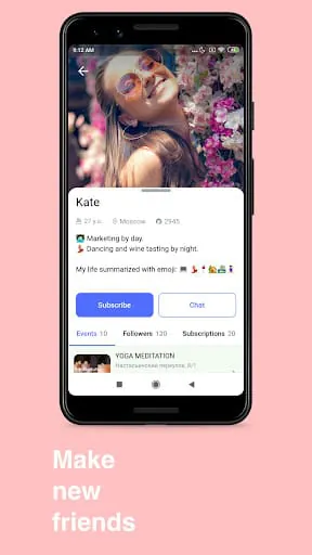 Sueta: events, friends