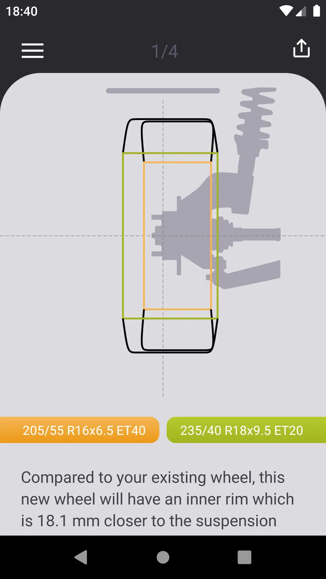 Tire Size Calculator: Car tool