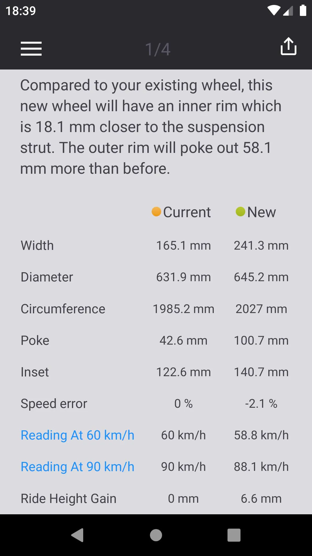 Tire Size Calculator: Car tool