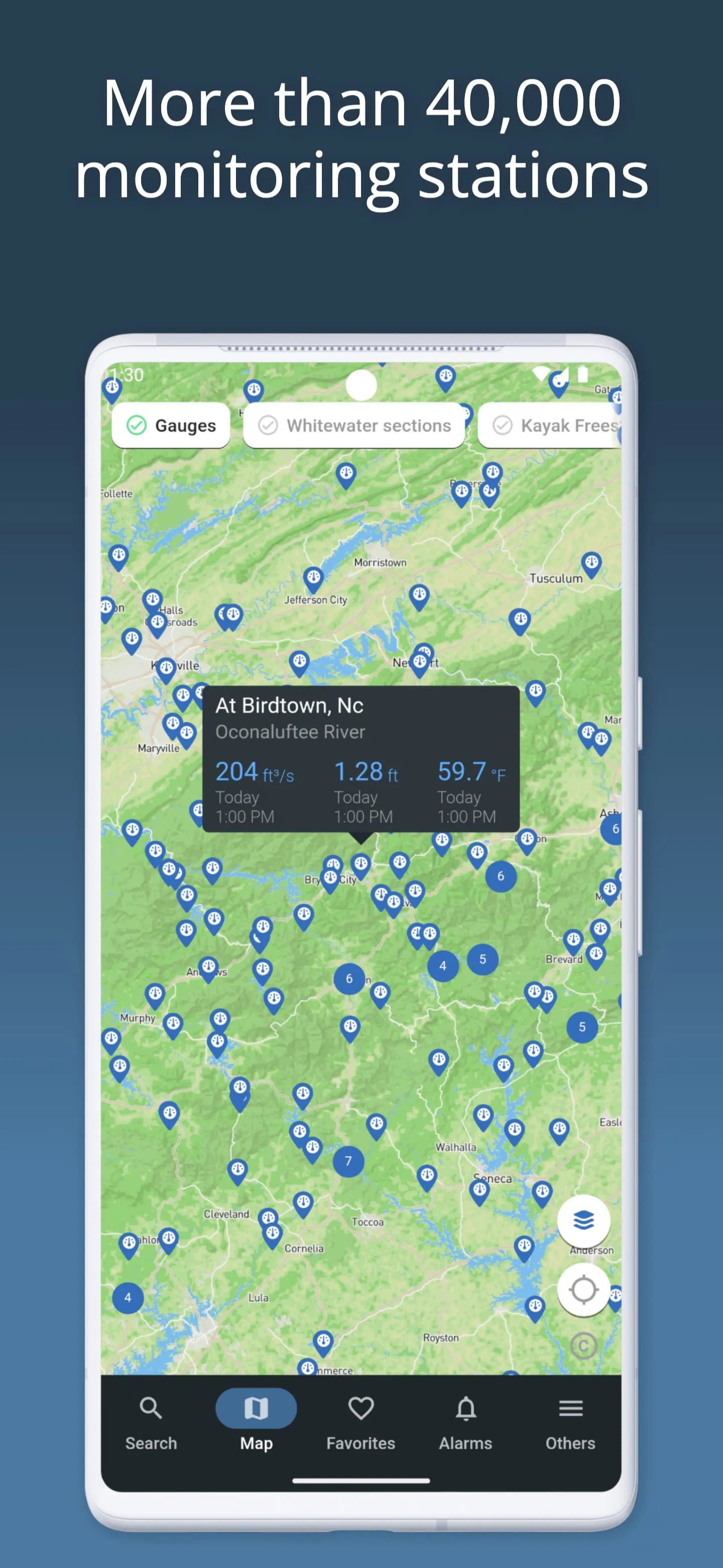 RiverApp - River levels