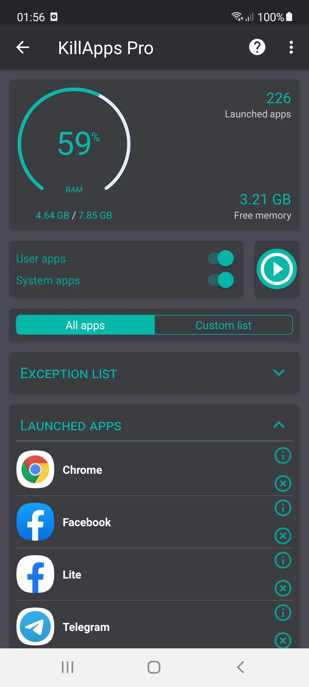 KillApps: Close Apps Running