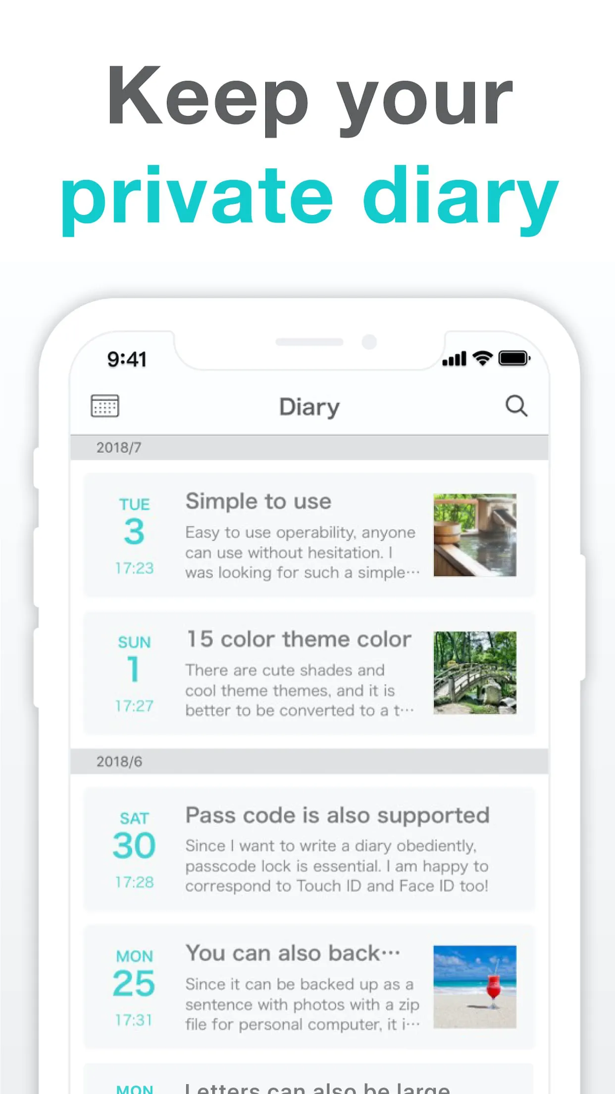 Simple Diary - journal w/ lock
