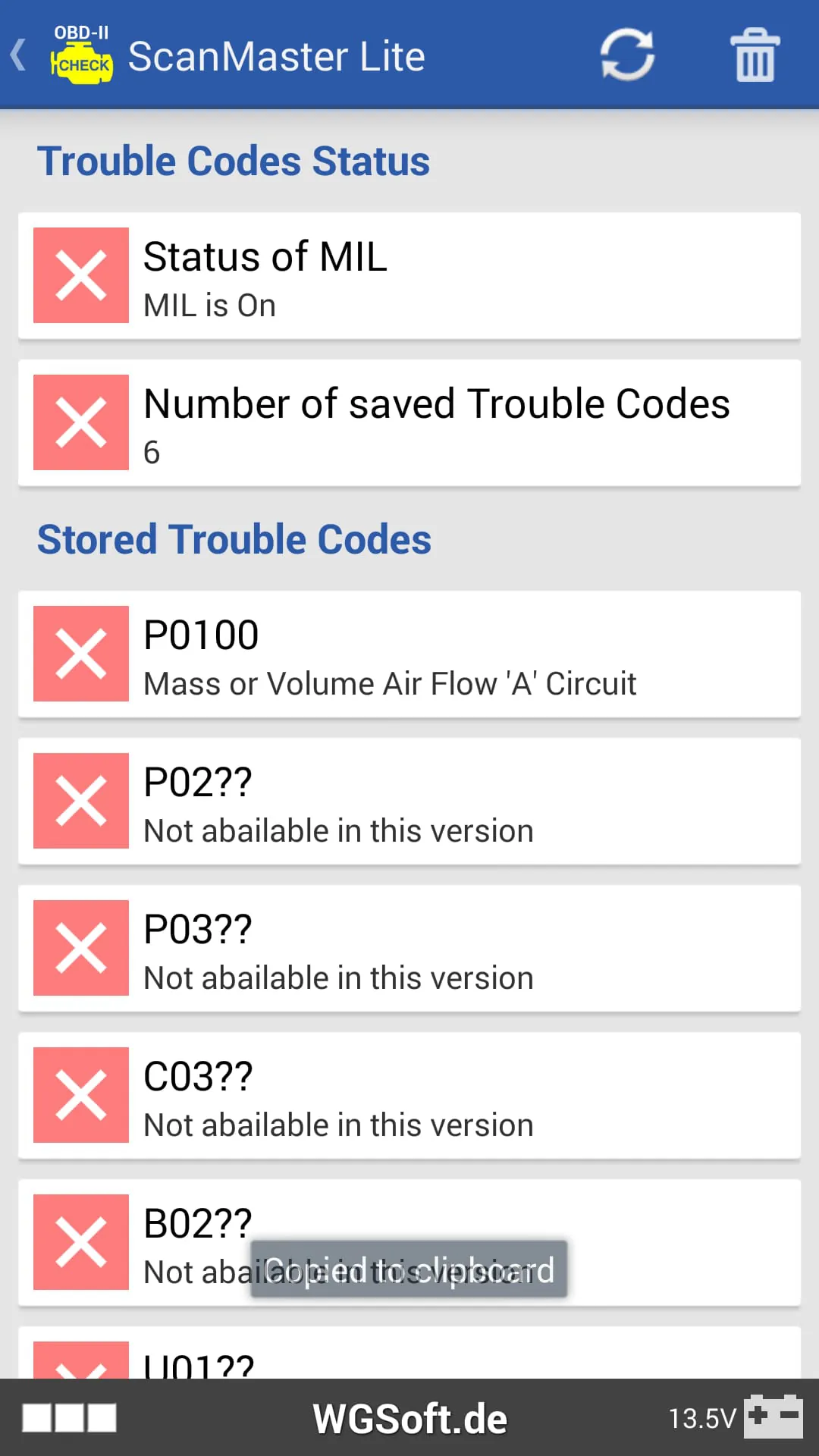 ScanMaster for ELM327 OBD-2