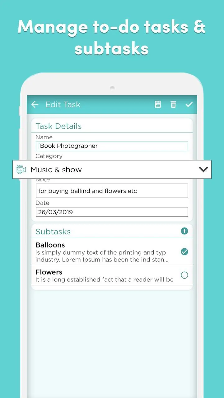 Event Planner - Guests, Todo