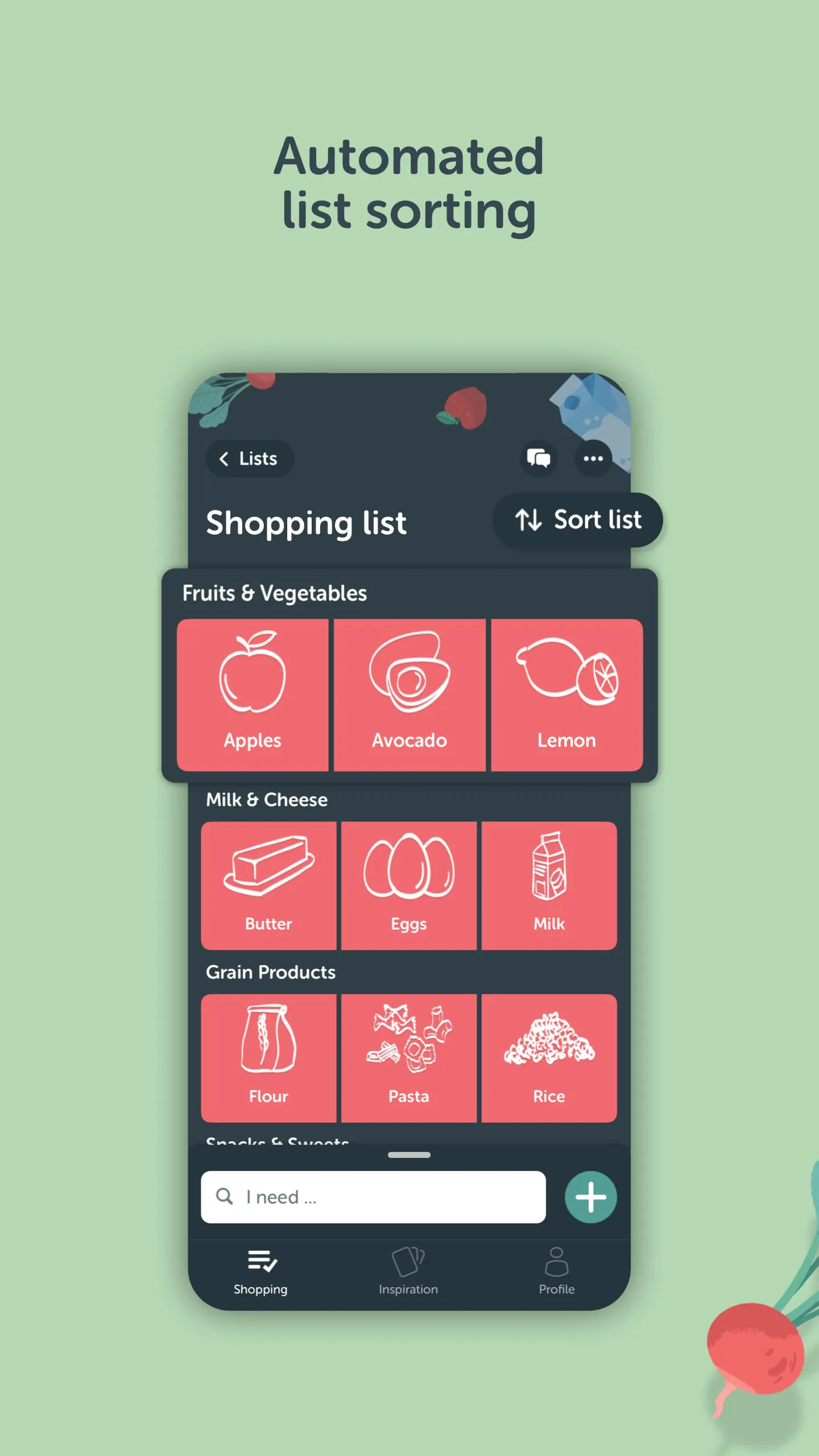 Bring! Grocery Shopping List
