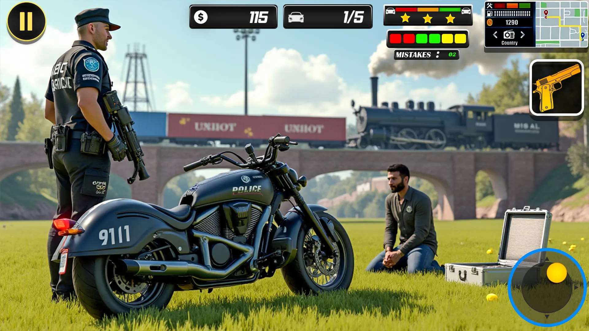 Police Moto Bike Chase Crime