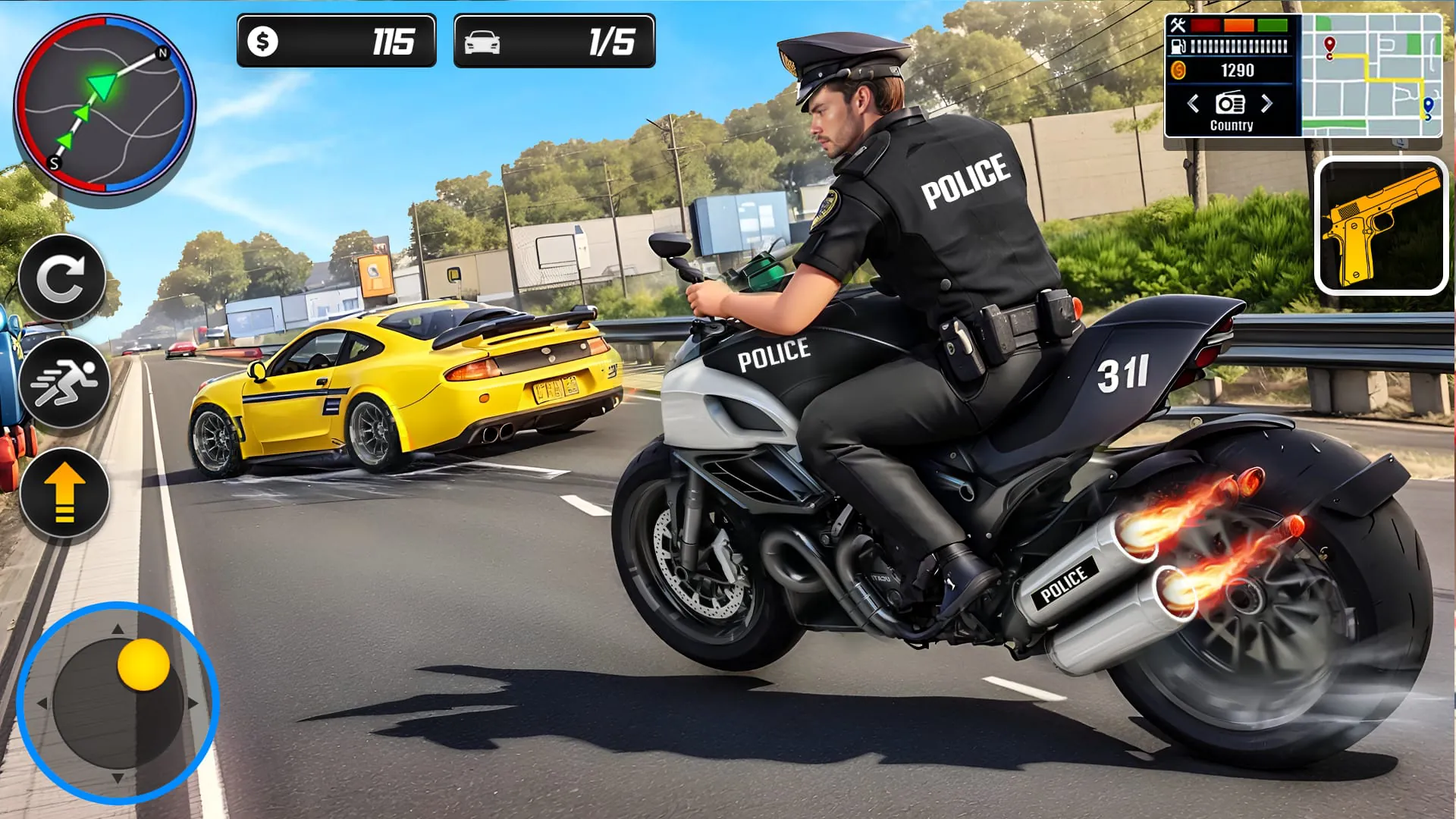 Police Moto Bike Chase Crime