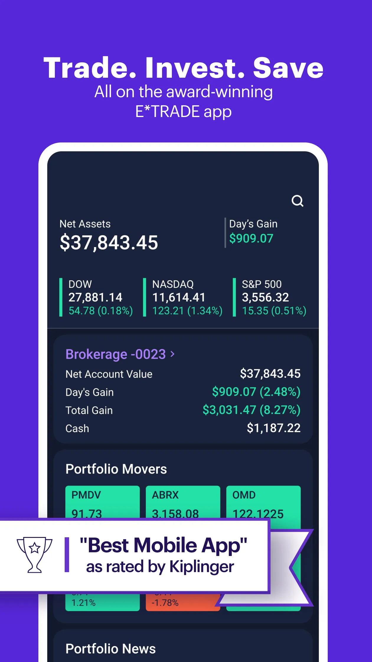 E*TRADE: Invest. Trade. Save.