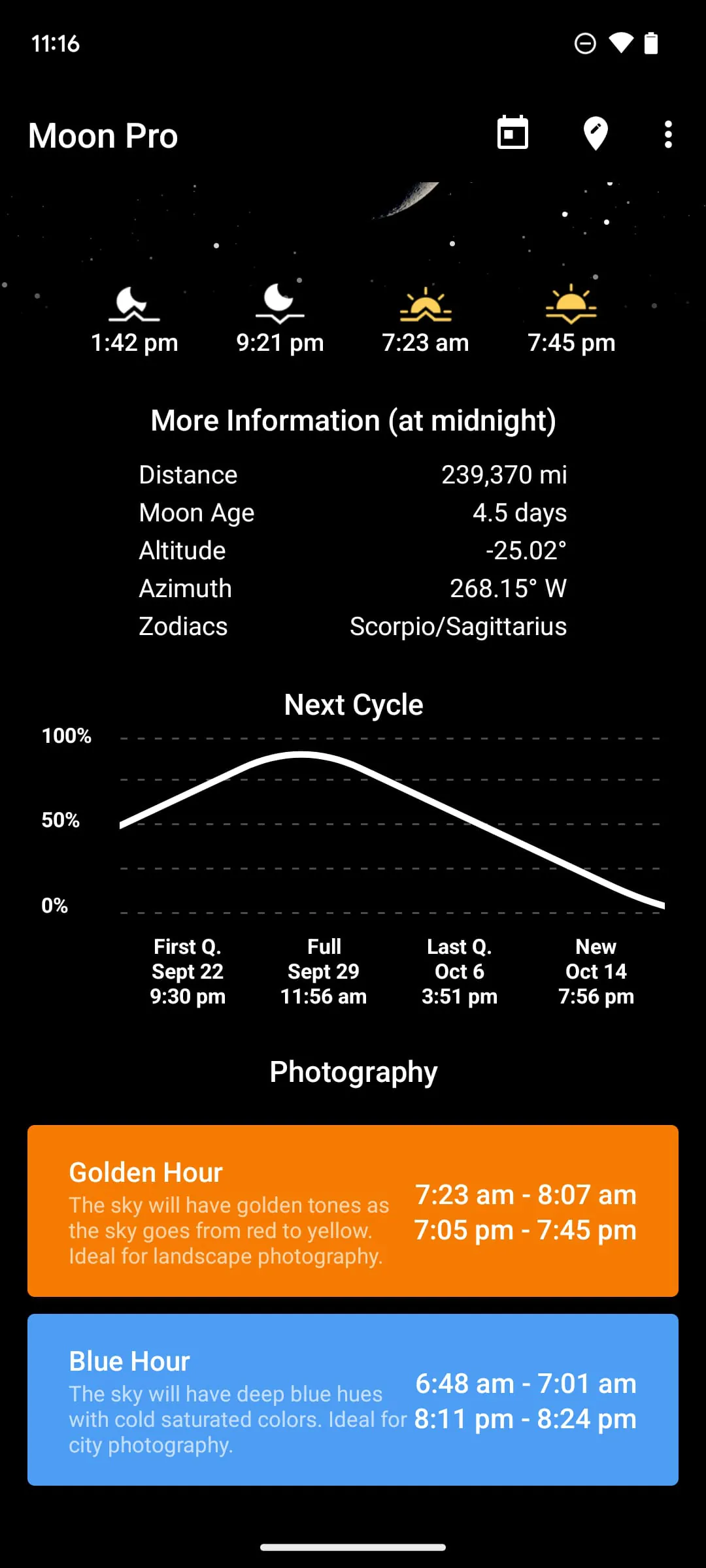 My Moon Phase - Lunar Calendar