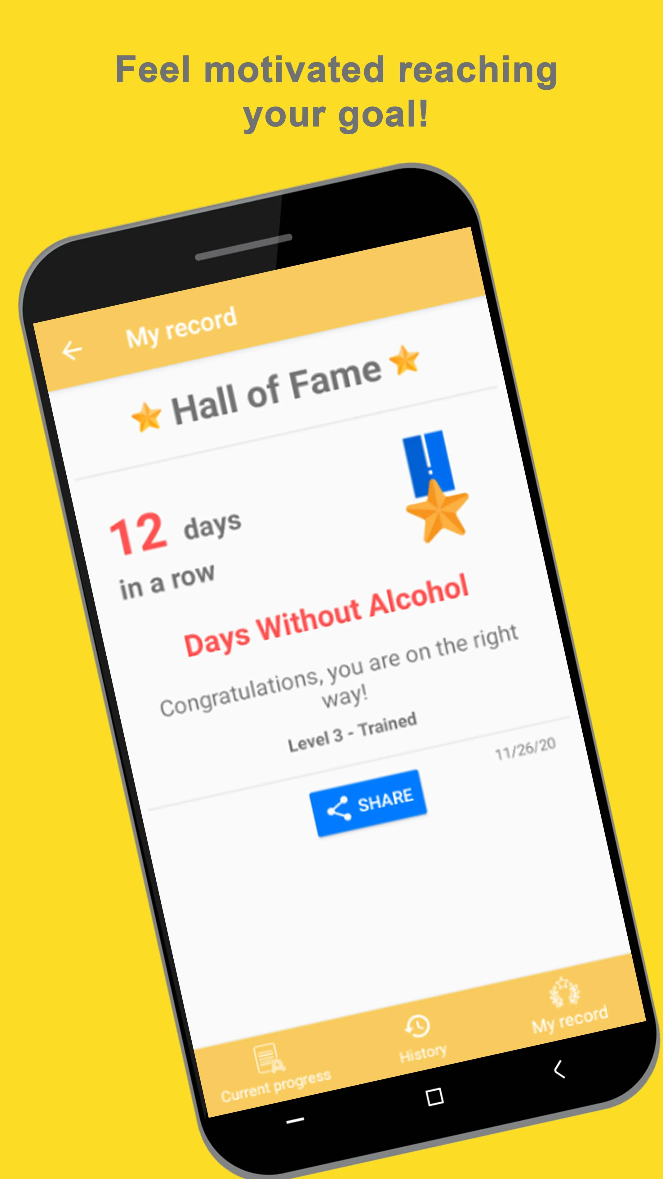 DWA: Sobriety counter