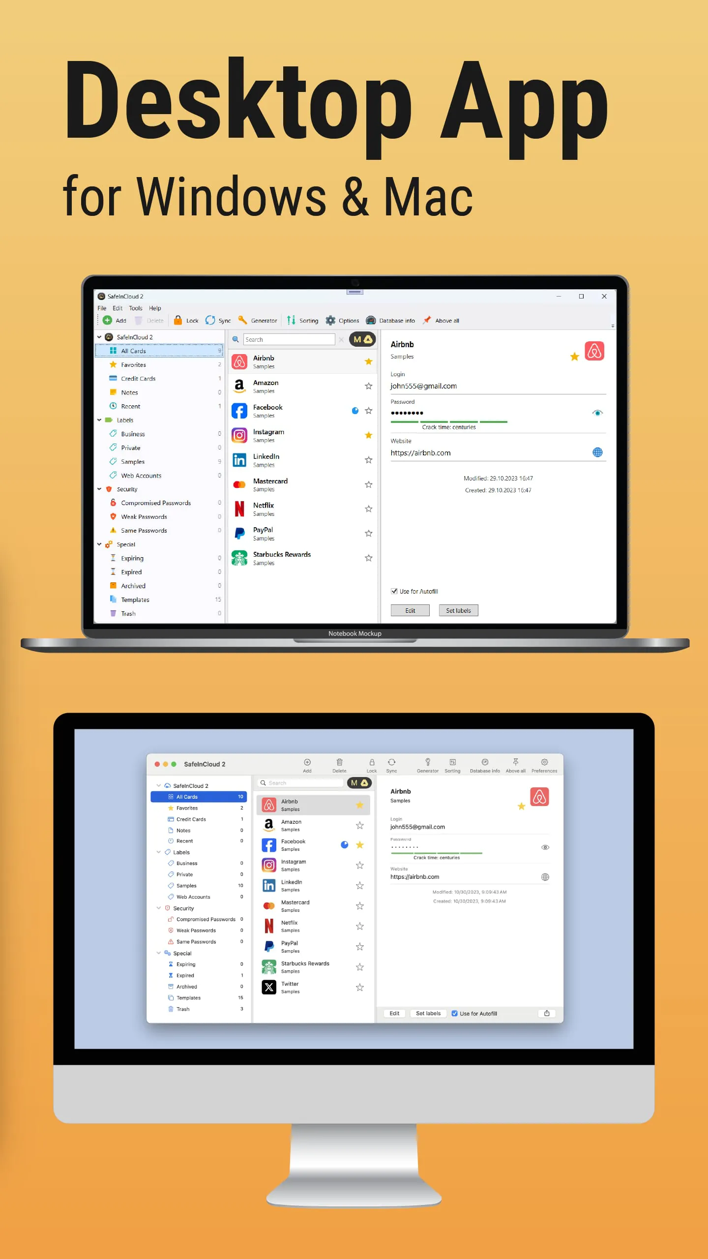 Passwords — Safe-In-Cloud