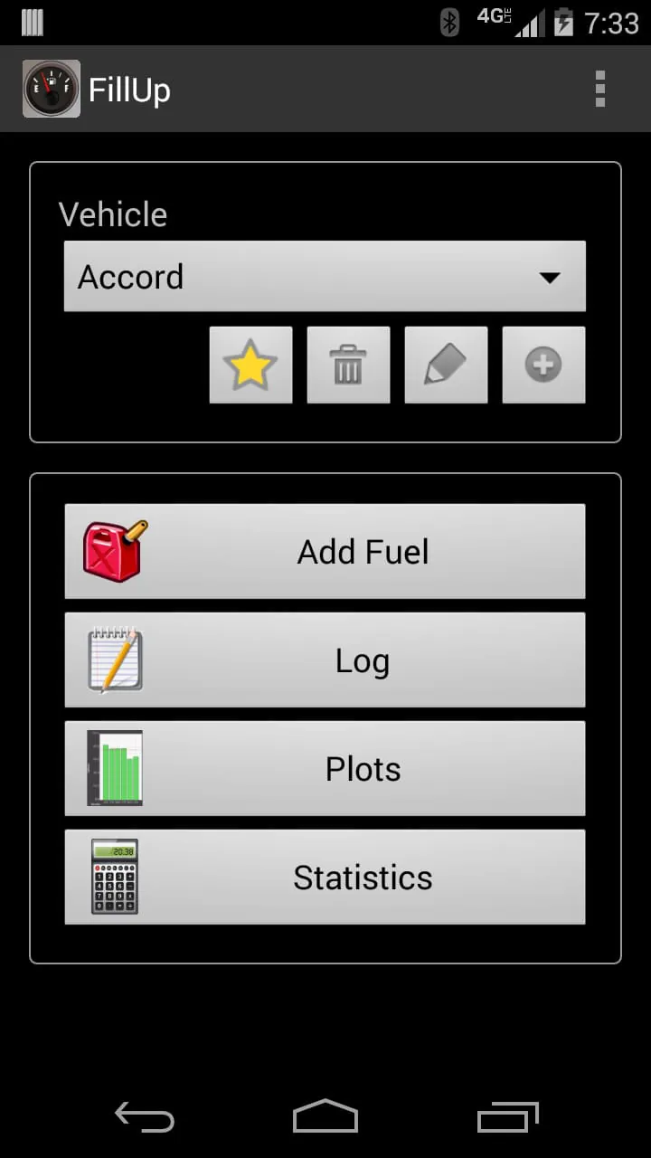 FillUp - Gas Mileage Log