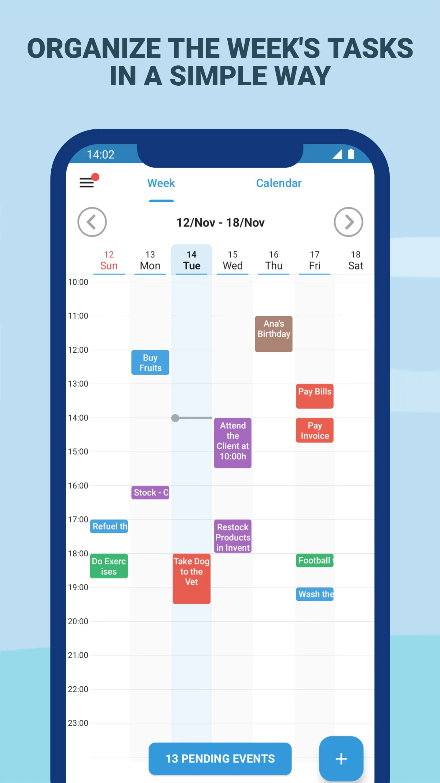 Task Agenda: Calendar & Alerts