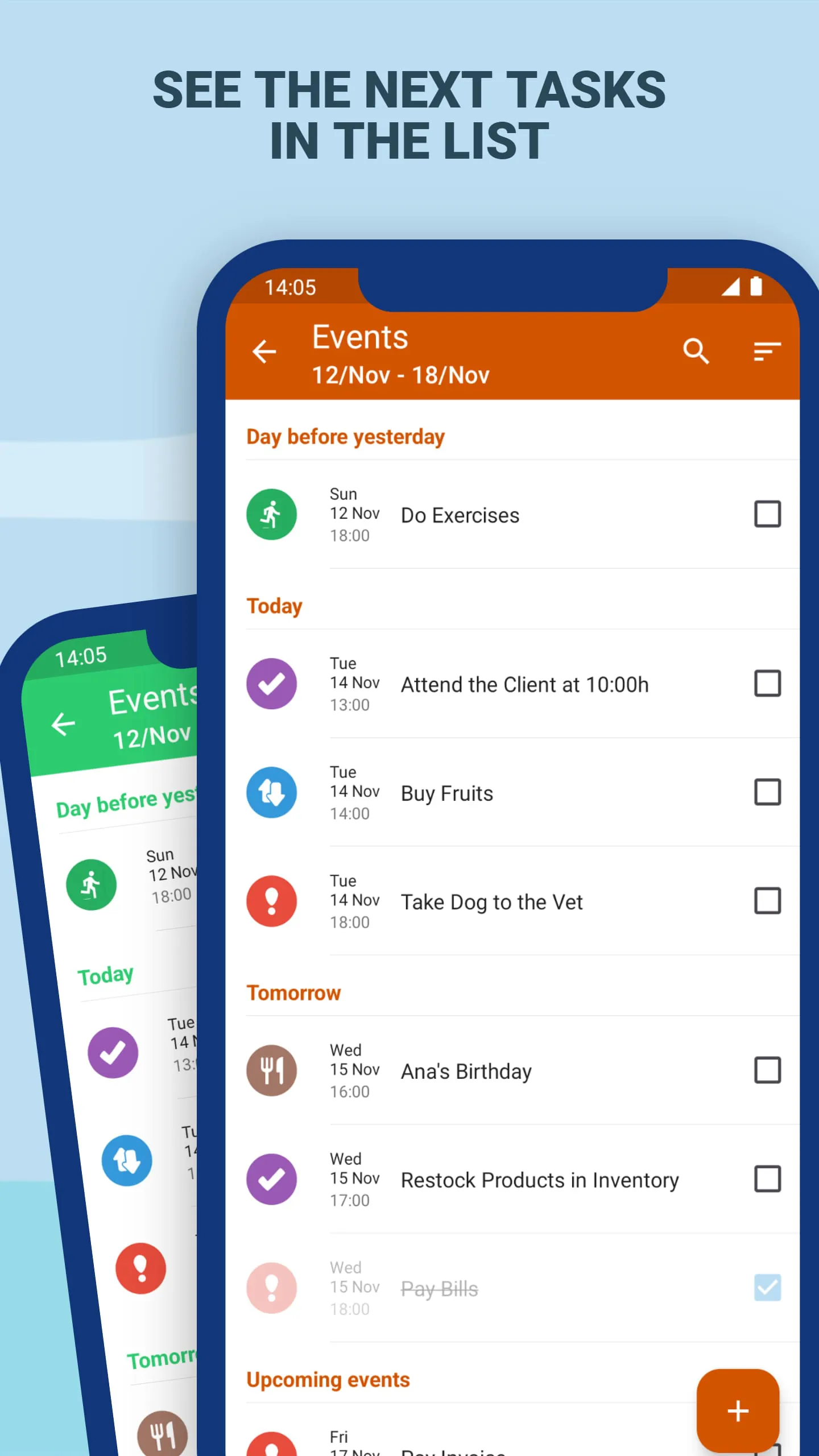 Task Agenda: Calendar & Alerts