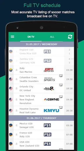 Soccer Live on TV