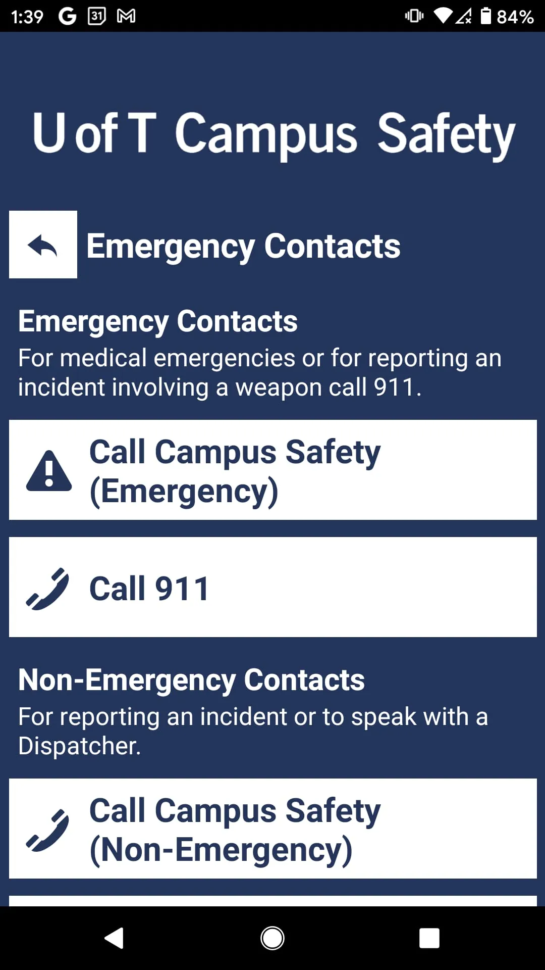 U of T Campus Safety