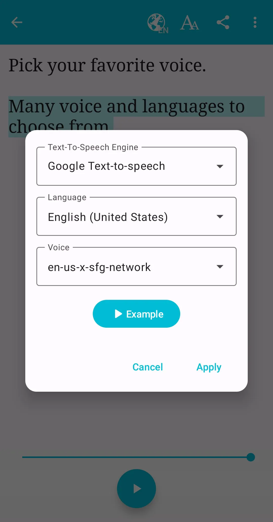 Talk: Text to Voice