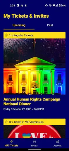 HRC Tickets
