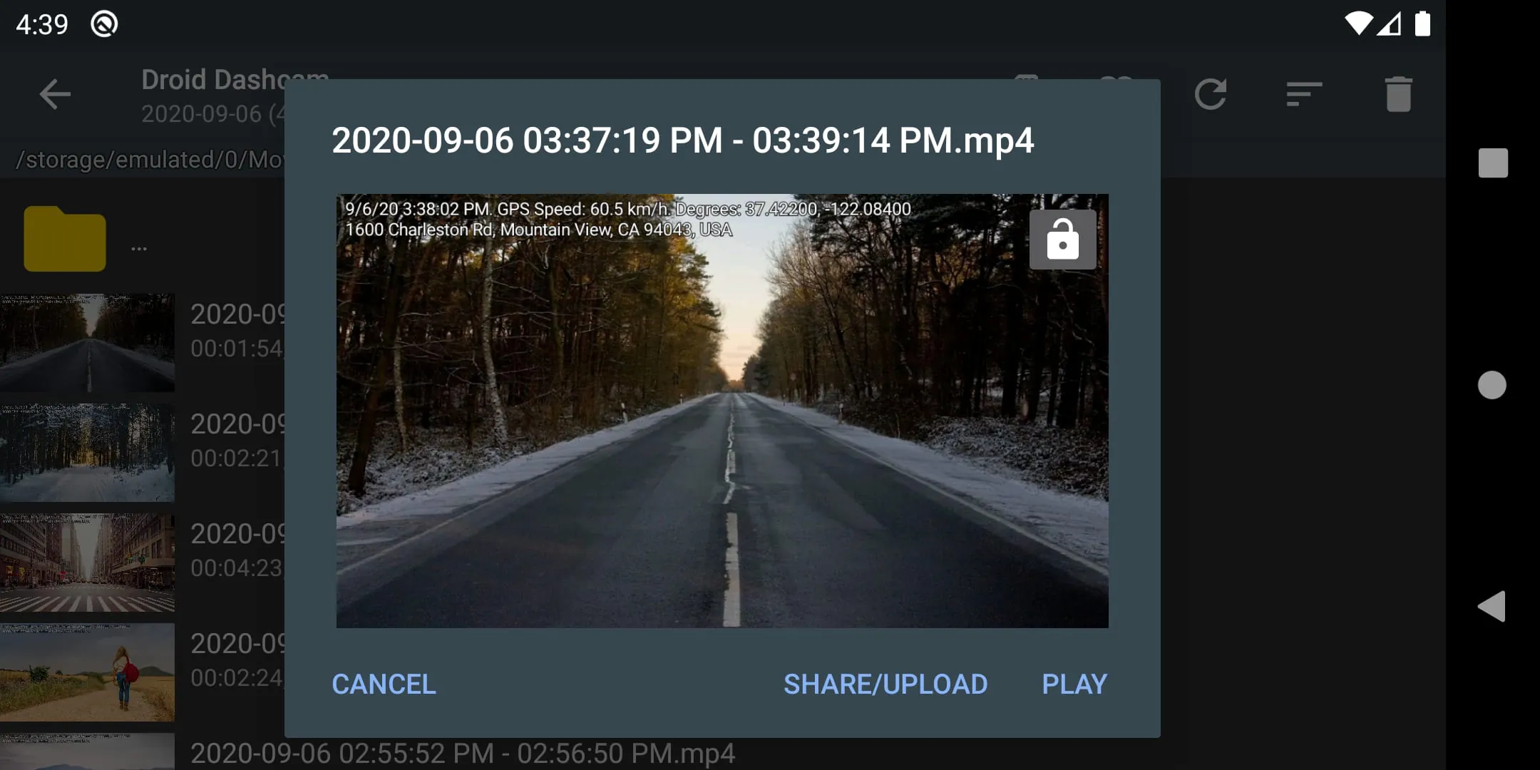 Droid Dashcam - Video Recorder