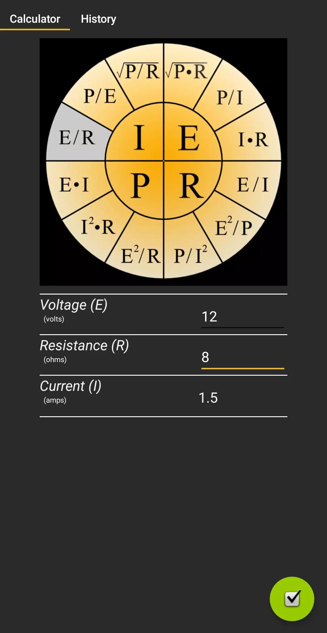 Ohm's Law Calculator