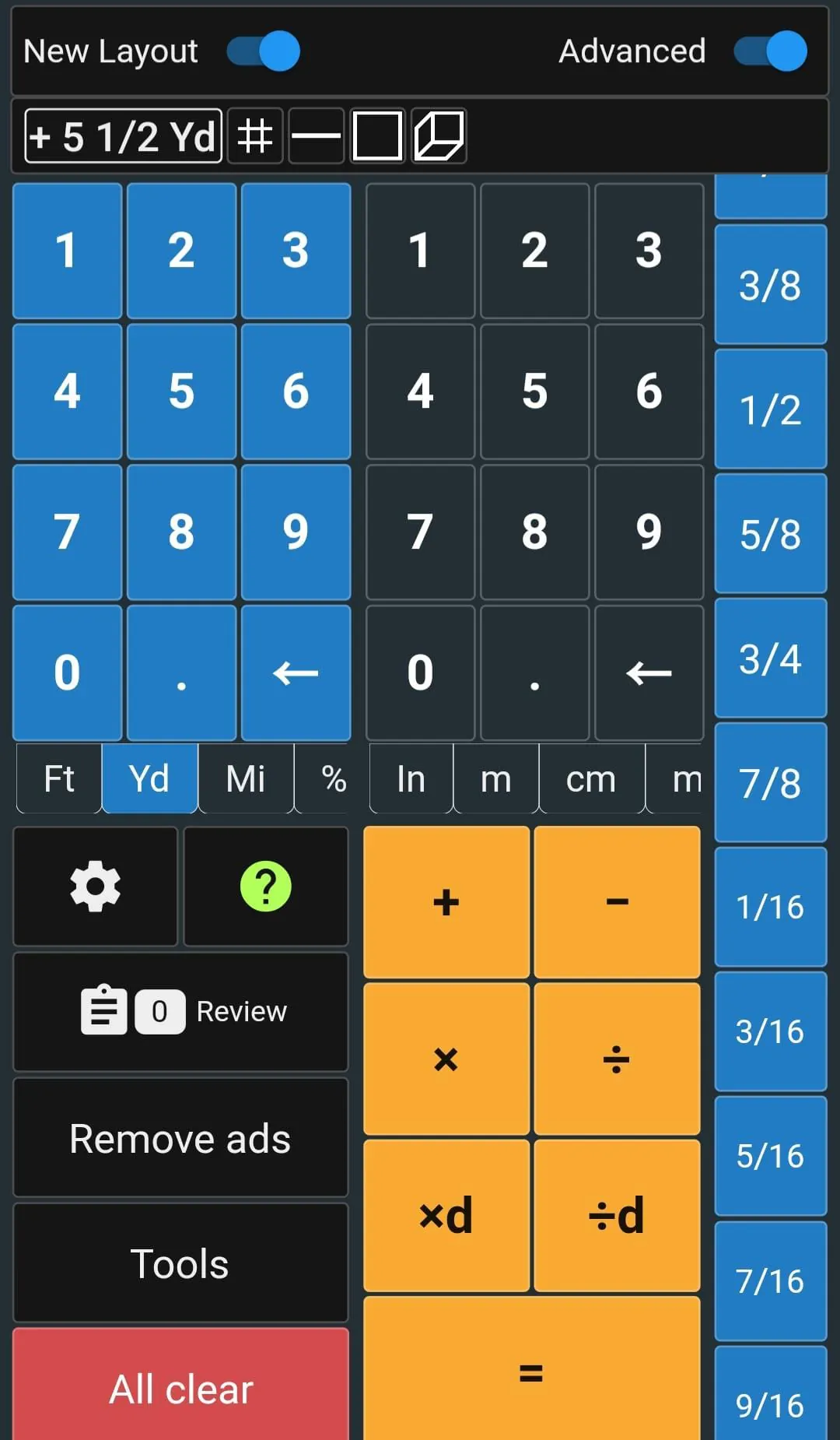 Feet & Inch Construction Calc