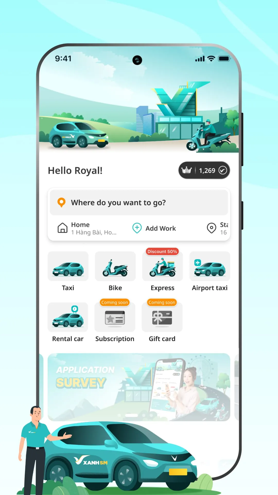 Xanh SM: Book EV rides
