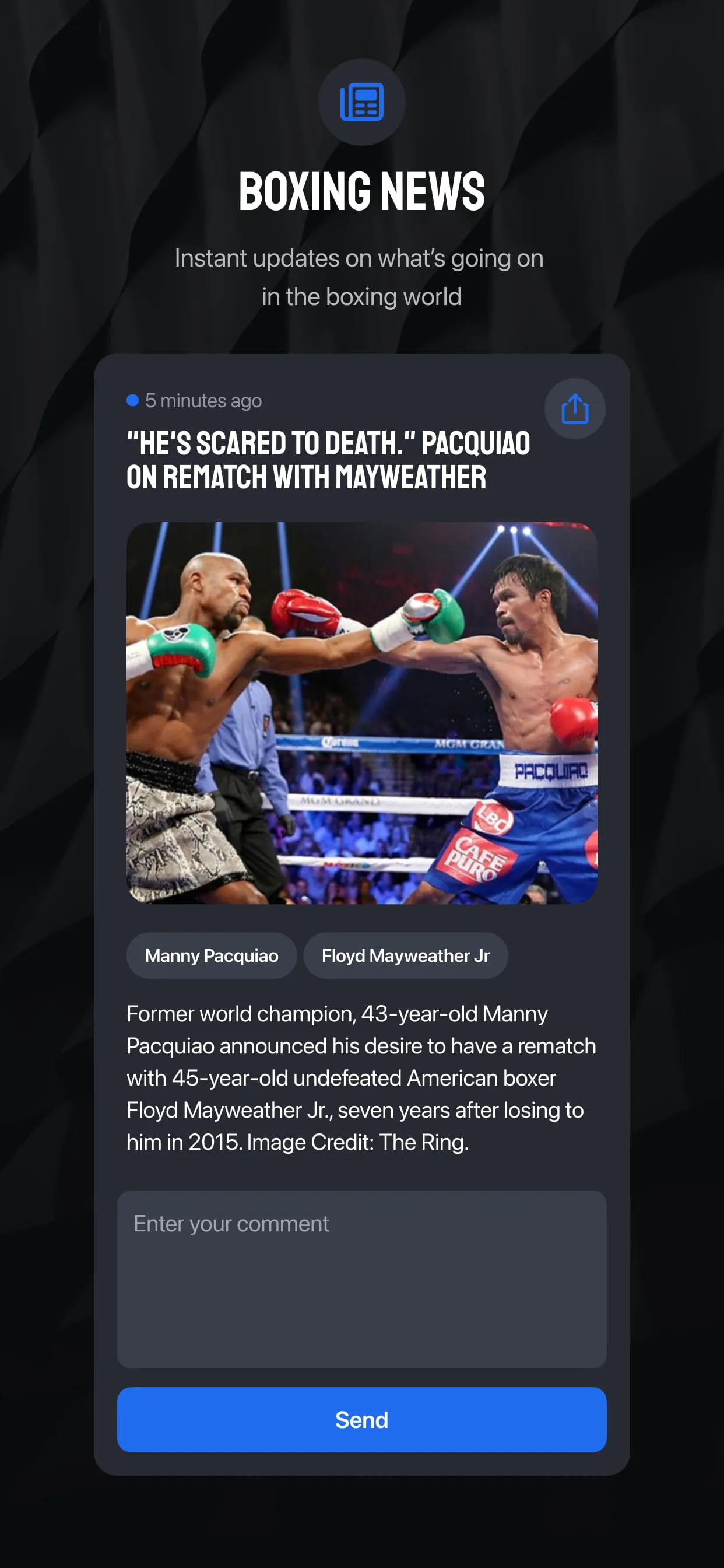 Boxing Showtimes