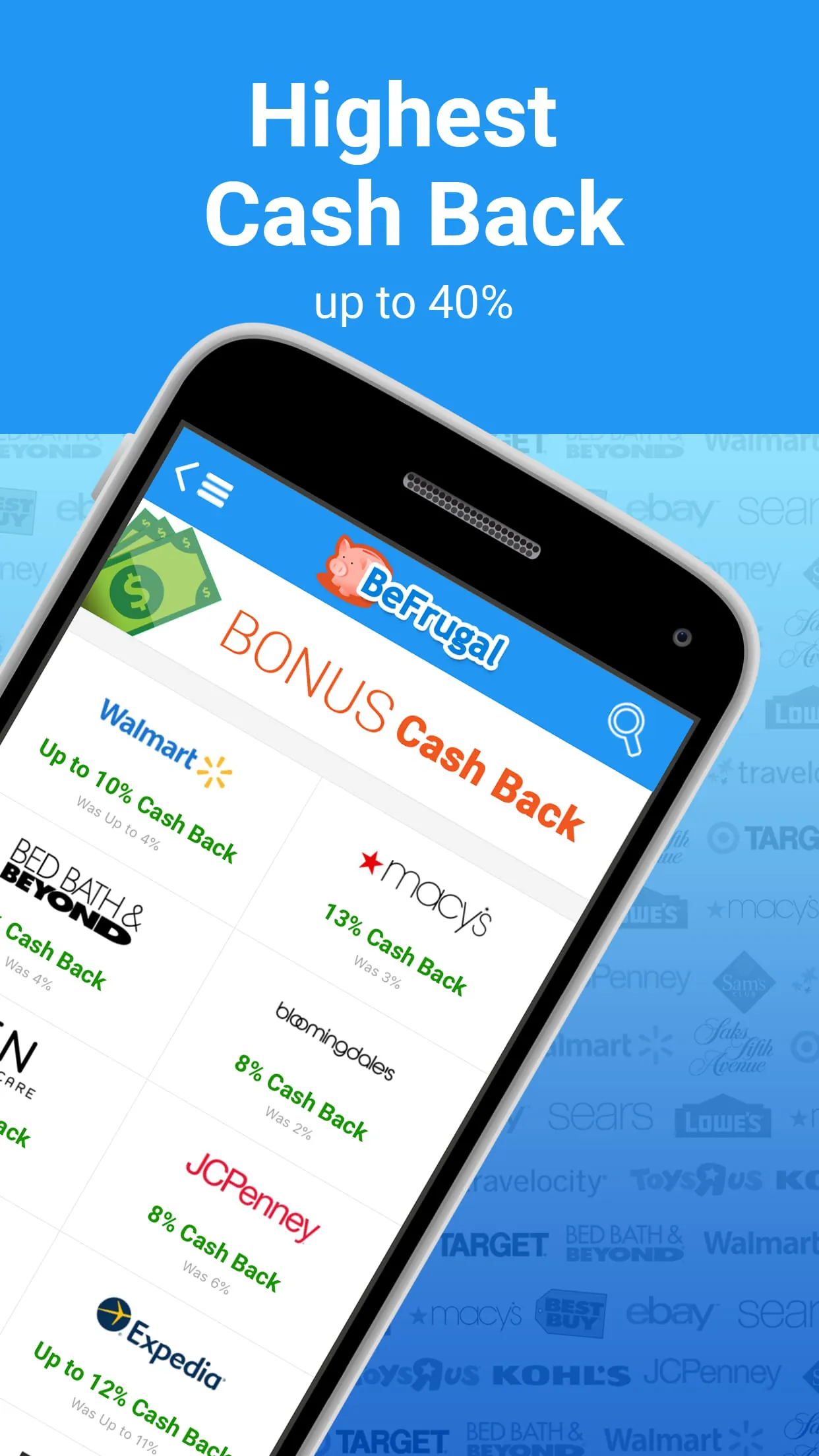 BeFrugal Cash Back & Coupons