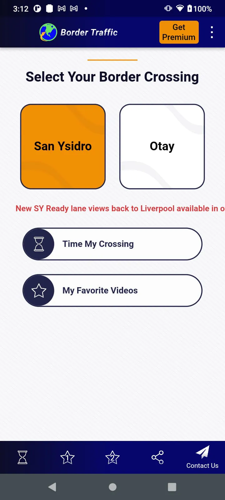 Border Traffic App