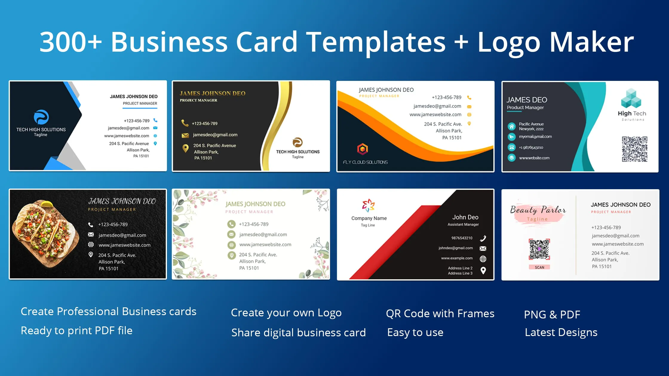 Business Card Maker, Visiting
