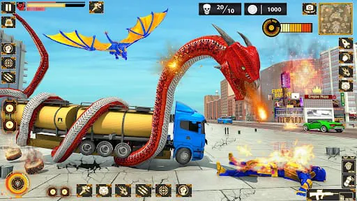 Snake Car Robot Transformation