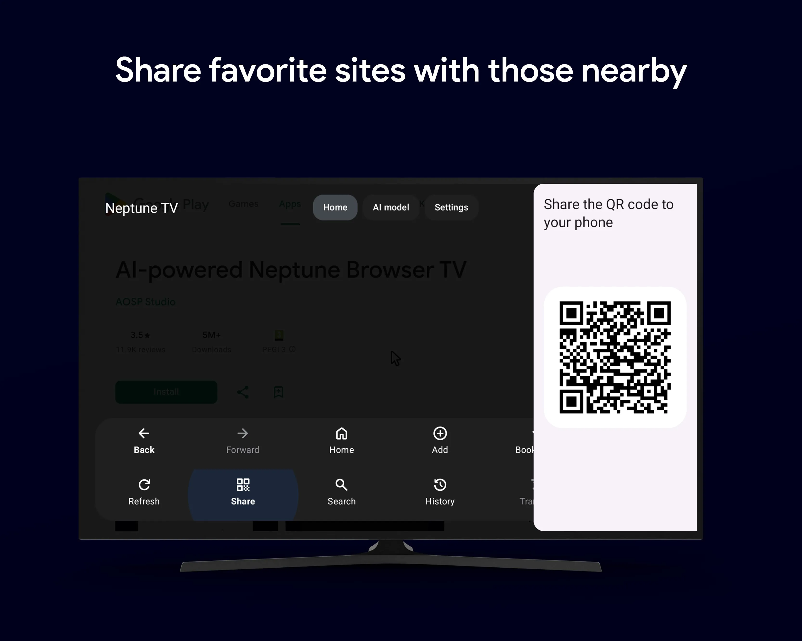 AI-powered Neptune Browser TV