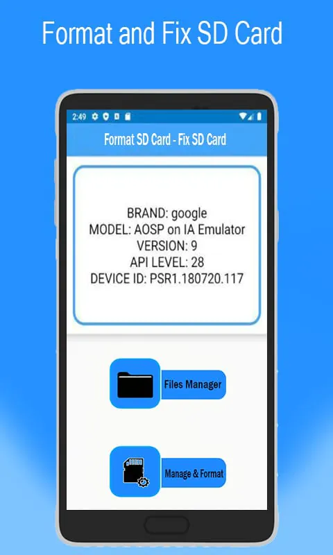 Format SD Card - Memory Format