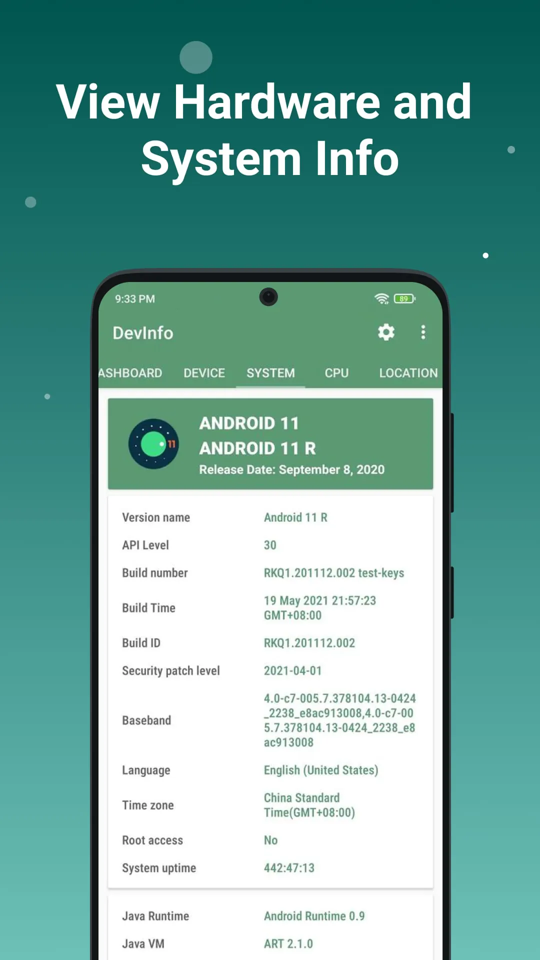 Device Info: View phone info