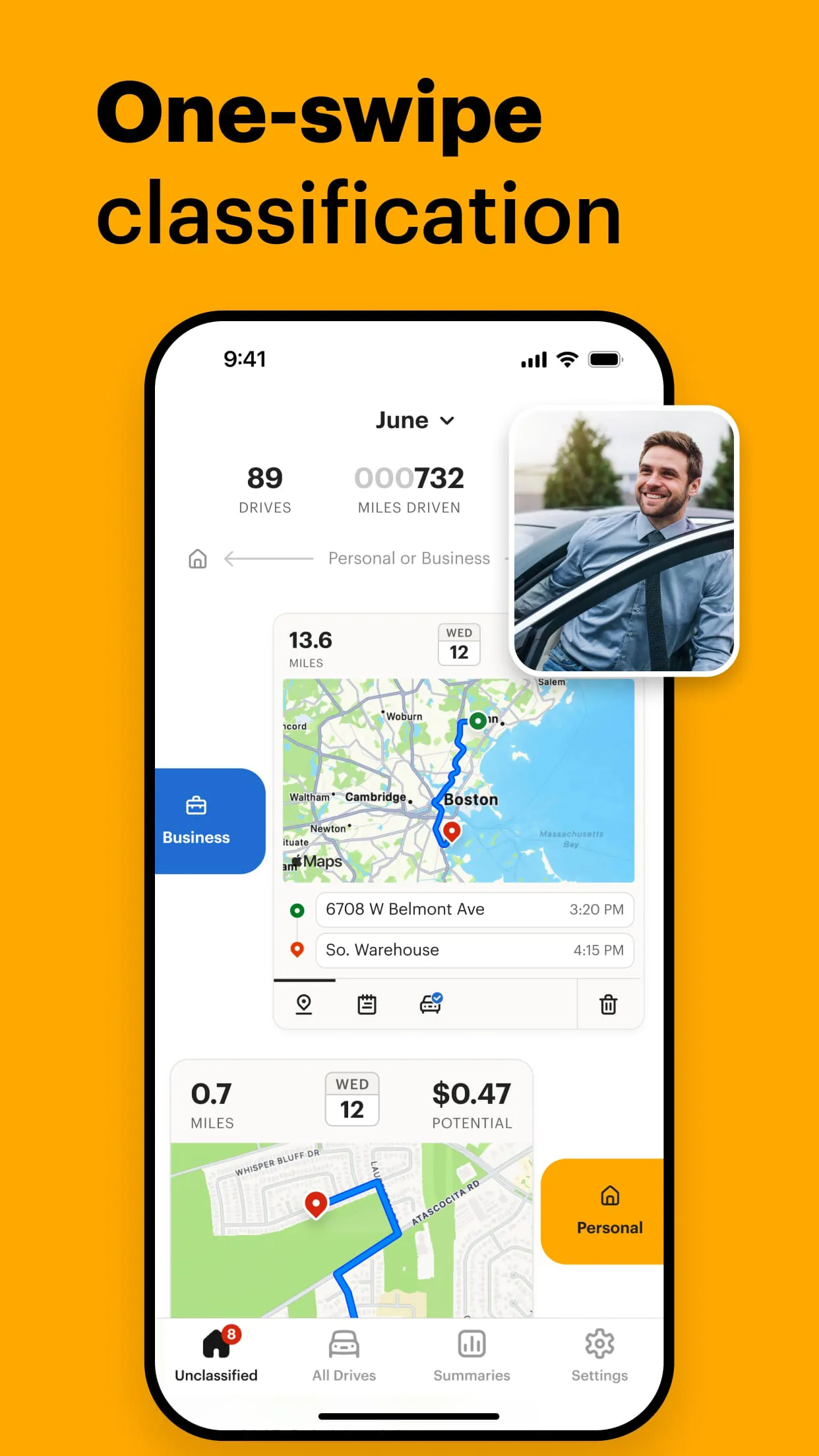 Mileage Tracker & Log - MileIQ