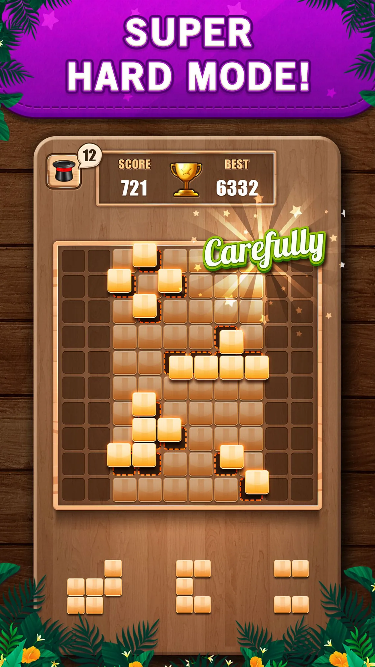 Wooden 100 Block Puzzle Game