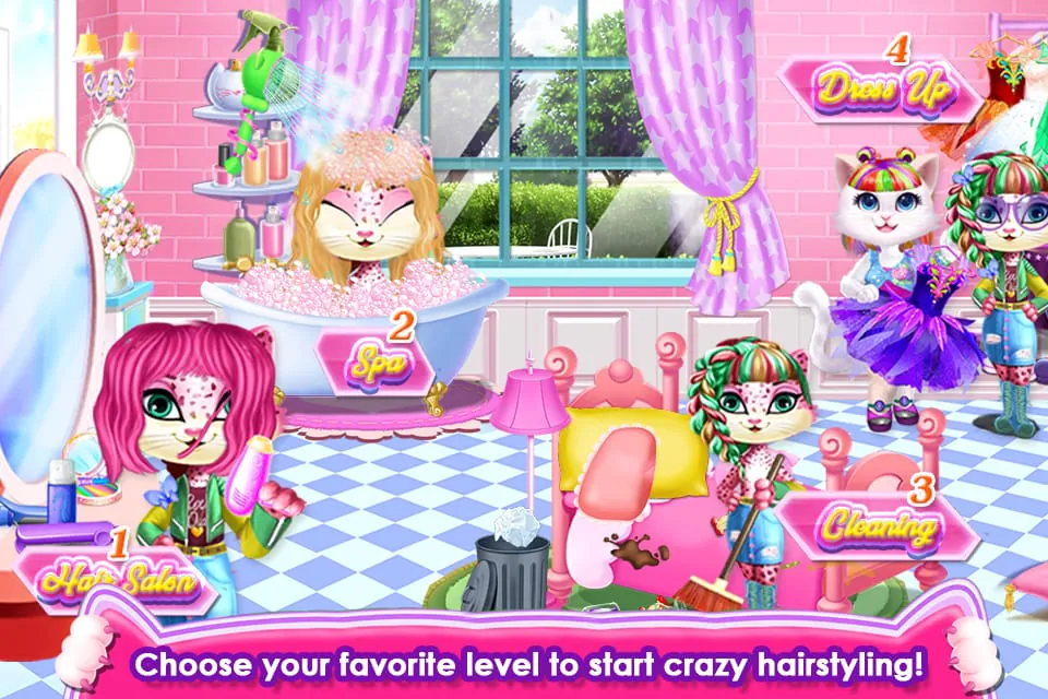 Fluffy Kitty Hair Salon