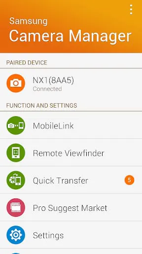 Samsung Camera Manager App