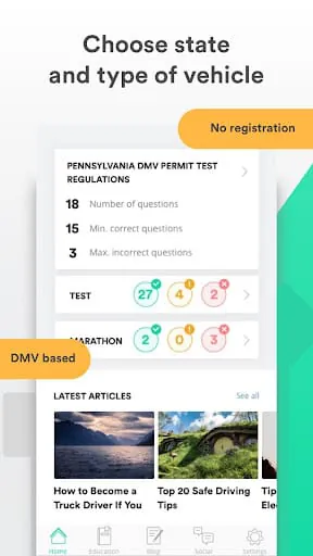DRIVER START - Permit Test DMV