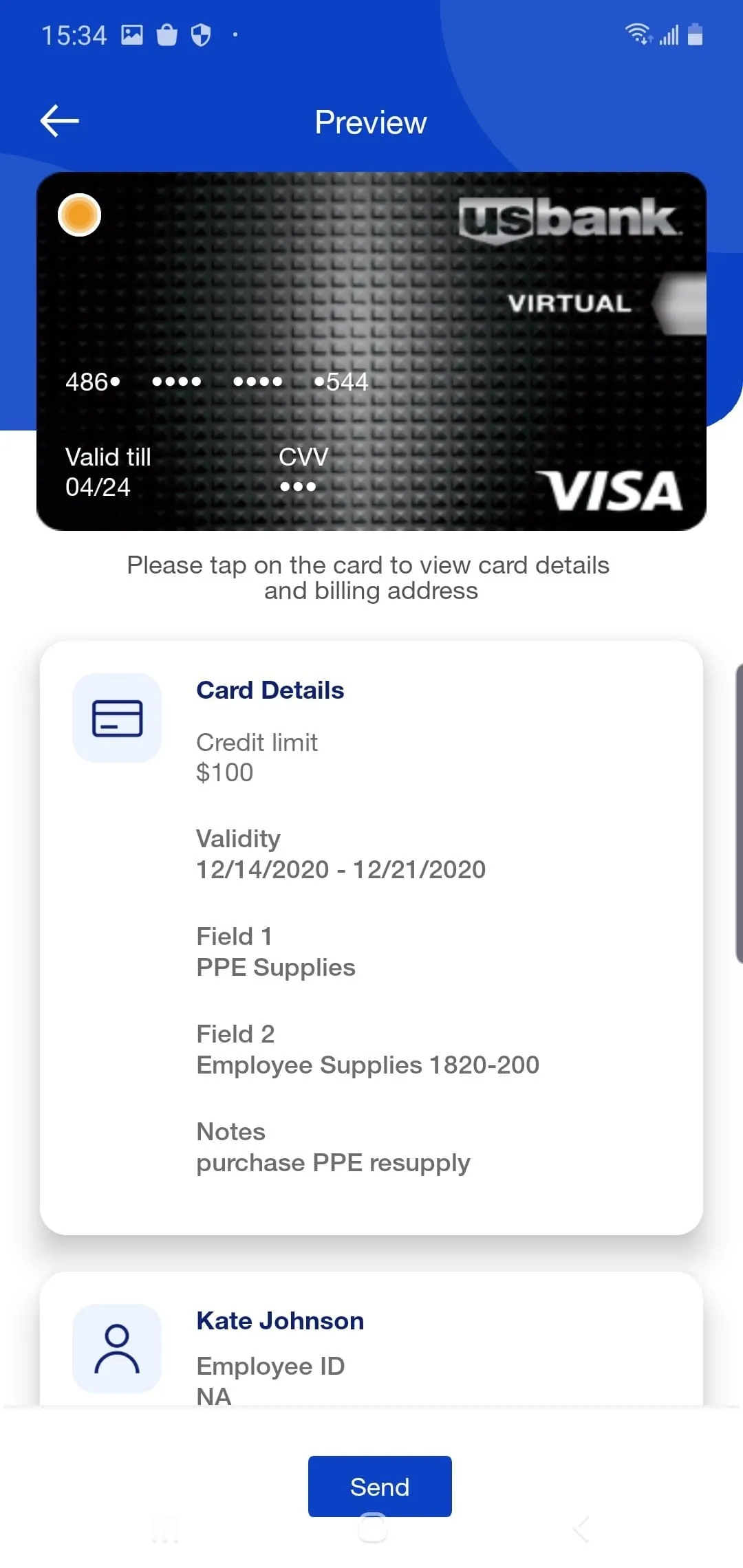 U.S. Bank Instant Card™