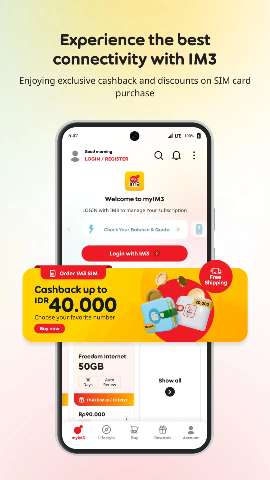 myIM3: Data Plan & Buy Package