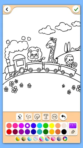 Train game: coloring book.
