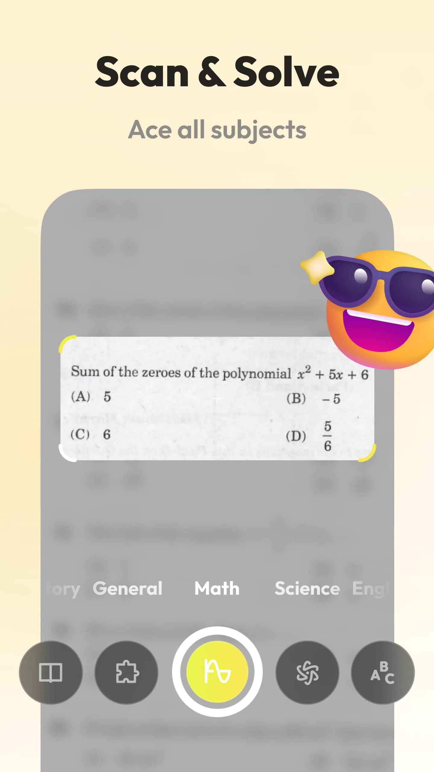 UpStudy - Camera Math Solver