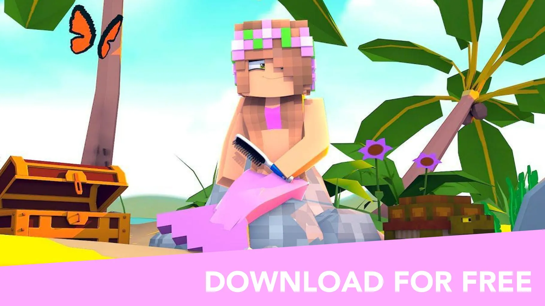MCPE Mermaid and Tail MOD