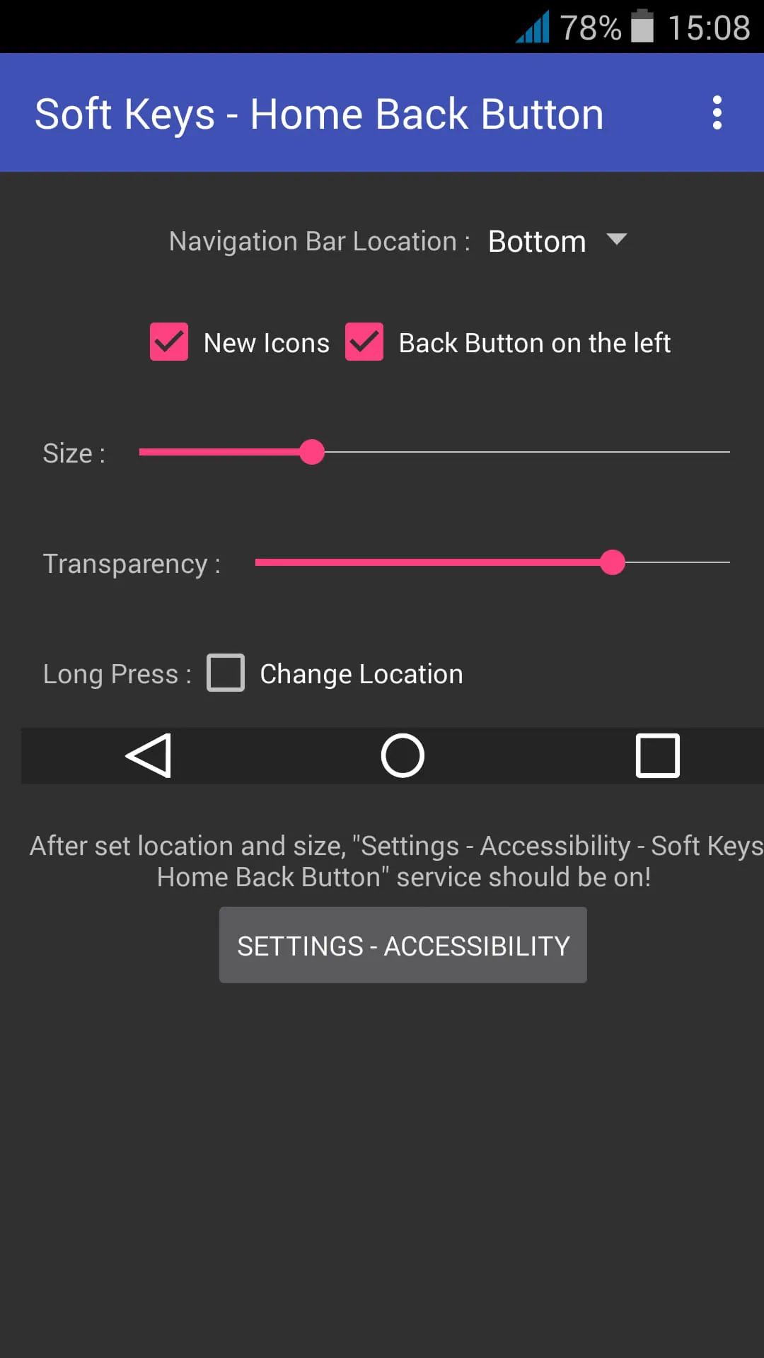 Soft Keys - Home Back Button
