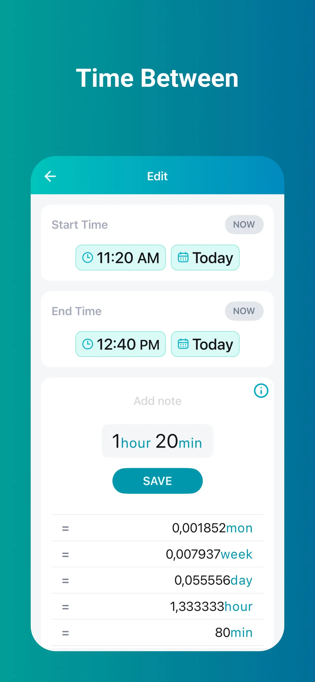 Time Calculator